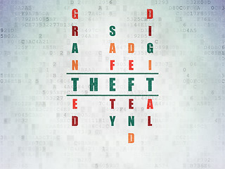 Image showing Safety concept: Theft in Crossword Puzzle