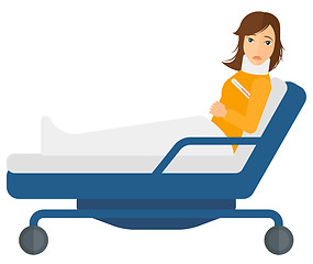 Image showing Patient lying in bed.