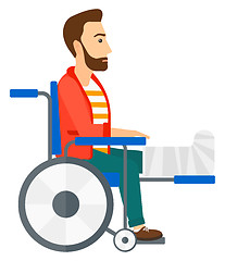 Image showing Patient sitting in wheelchair.