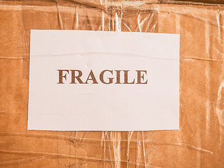 Image showing  Fragile sign vintage