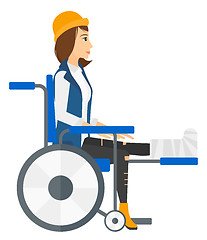 Image showing Patient sitting in wheelchair.