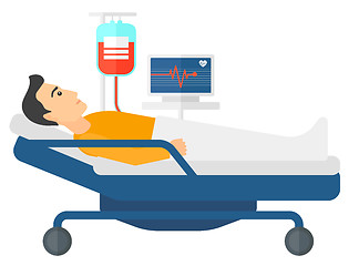 Image showing Patient lying in bed.