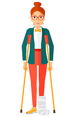 Image showing Patient with broken leg.