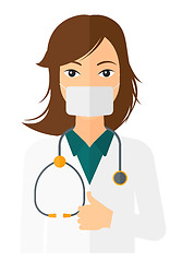 Image showing Confident doctor in mask.