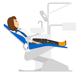 Image showing Patient in dental chair.