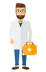 Image showing Doctor with first aid box.