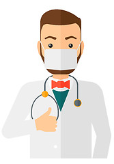 Image showing Confident doctor in mask.