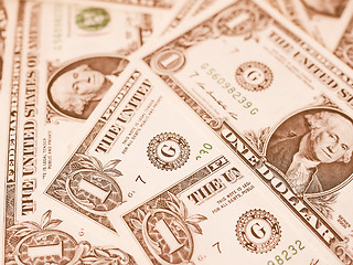 Image showing  Dollar notes 1 Dollar vintage