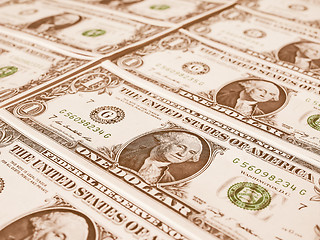 Image showing  Dollar notes 1 Dollar vintage