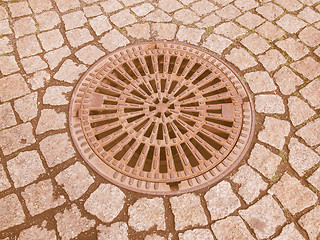 Image showing  Manhole detail vintage