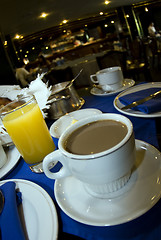 Image showing continental breakfast hotel dining room