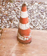 Image showing  Traffic cone sign vintage