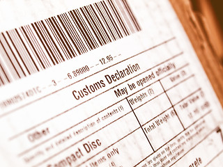 Image showing  Customs declaration vintage