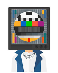 Image showing Woman with TV head.