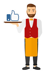 Image showing Waiter with like buttone.