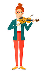 Image showing Woman playing violin.