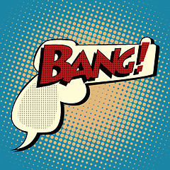 Image showing Bang comic book bubble in the shape of a gun