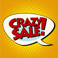 Image showing crazy sale comic bubble lettering