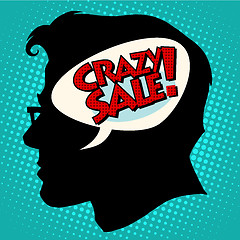 Image showing crazy sale thoughts head