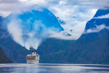 Image showing Cruise Liners On Hardanger fjorden