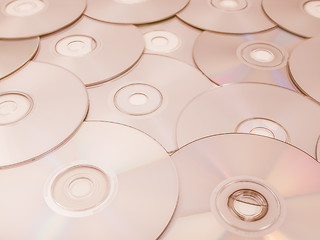 Image showing  CD DVD DB Bluray disc vintage