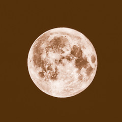 Image showing Retro looking Full moon HDR