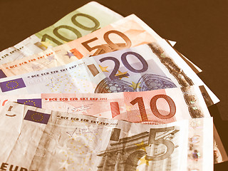 Image showing  Euro note vintage