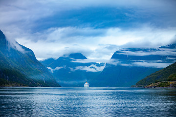 Image showing Cruise Liners On Hardanger fjorden