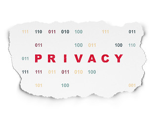 Image showing Security concept: Privacy on Torn Paper background
