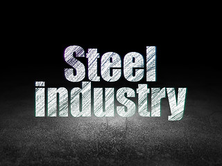 Image showing Industry concept: Steel Industry in grunge dark room