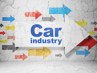 Image showing Industry concept: arrow with Car Industry on grunge wall background