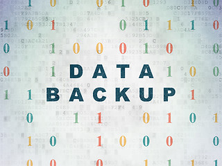 Image showing Information concept: Data Backup on Digital Paper background