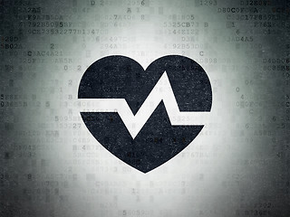Image showing Medicine concept: Heart on Digital Paper background