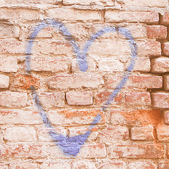 Image showing  Heart symbol of love vintage