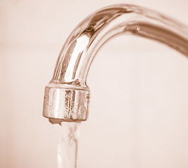 Image showing  Tap with water vintage