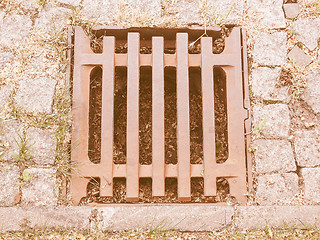 Image showing  Manhole detail vintage