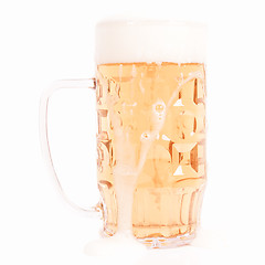 Image showing Retro looking German beer glass