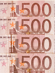 Image showing  Euro note vintage