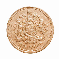 Image showing  One Pound coin vintage