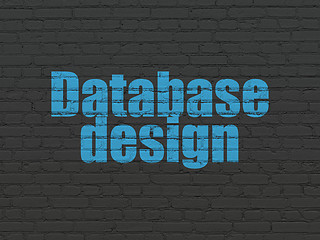 Image showing Software concept: Database Design on wall background