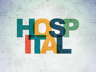 Image showing Health concept: Hospital on Digital Paper background