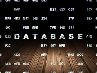 Image showing Software concept: Database in grunge dark room