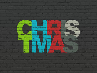 Image showing Entertainment, concept: Christmas on wall background