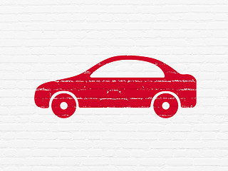 Image showing Tourism concept: Car on wall background