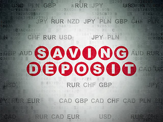 Image showing Banking concept: Saving Deposit on Digital Paper background