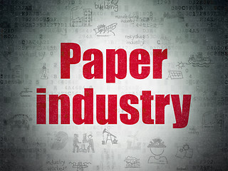 Image showing Industry concept: Paper Industry on Digital Paper background