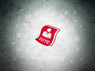 Image showing Political concept: Ballot on Digital Paper background