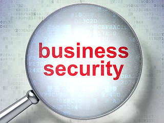 Image showing Safety concept: Business Security with optical glass