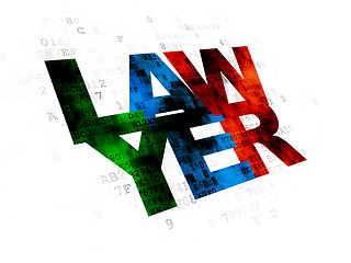 Image showing Law concept: Lawyer on Digital background