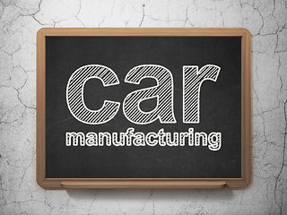 Image showing Manufacuring concept: Car Manufacturing on chalkboard background